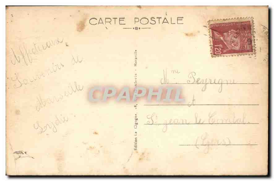 CPA Marseille La Corniche  — Verso