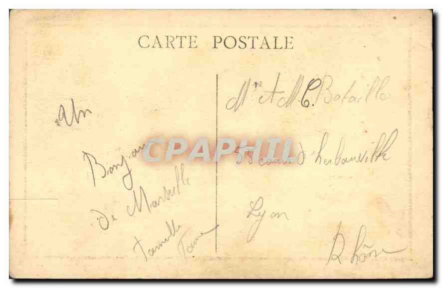 CPA Marseille La Corniche Le Palace Hotel  — Verso