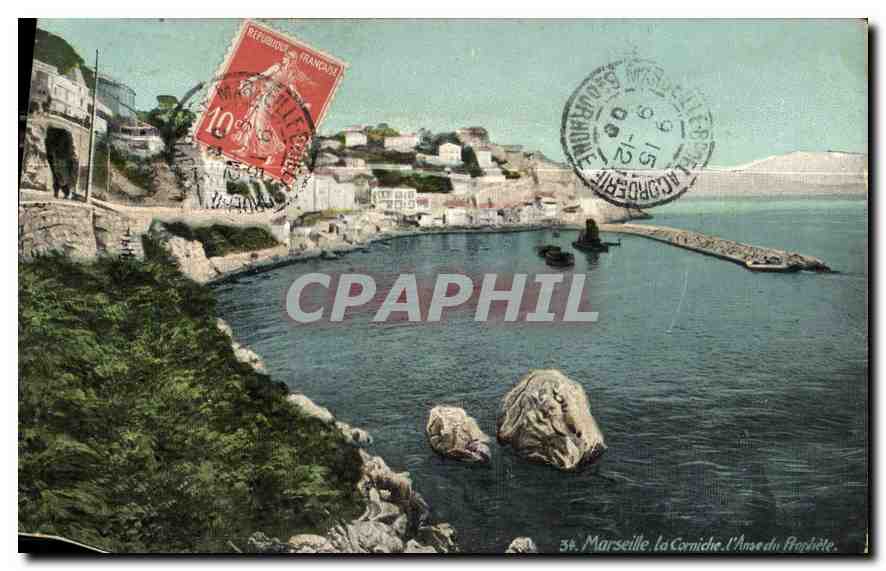 CPA Marseille La Corniche l'Anse du Prophete 