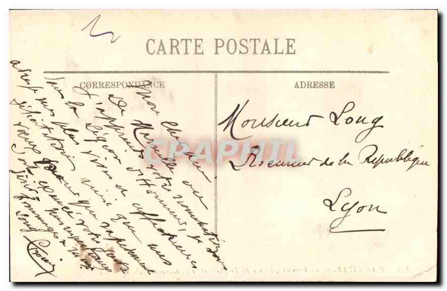 CPA Marseille La Corniche l'Anse du Prophete et le Restaurant Roubion  — Verso