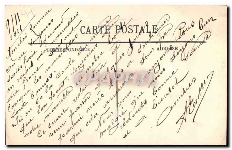 CPA Marseille Le Quai de la Fraternite et Notre Dame de la Garde Bateaux Tramways — Rückseite