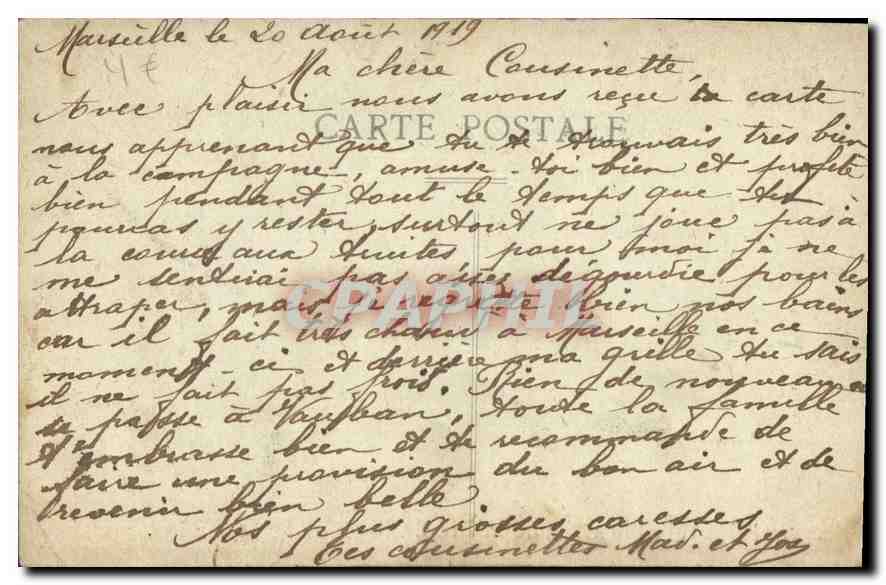 CPA Marius la toujours dit  — Rückseite