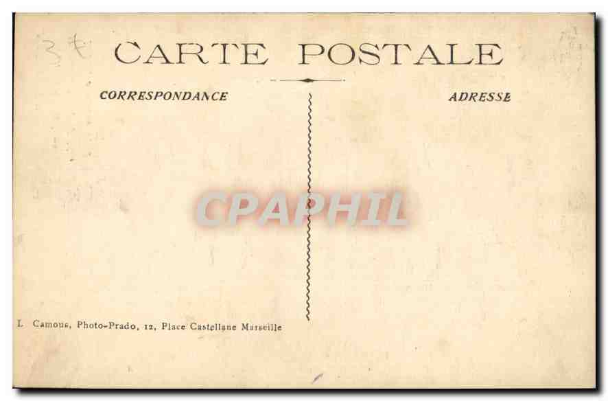 CPA Marseille Place Castellane Fontaine Jules Cantini — Verso