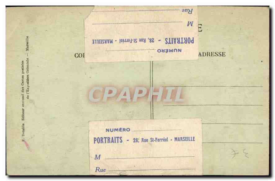 CPA Grands Magazins de Nouveautes Aux Armes de France Rue Saint Ferreol Marseille  — Verso
