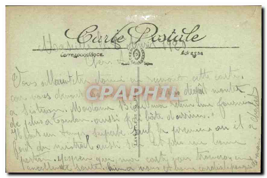 CPA Marseille La Corniche  — Verso