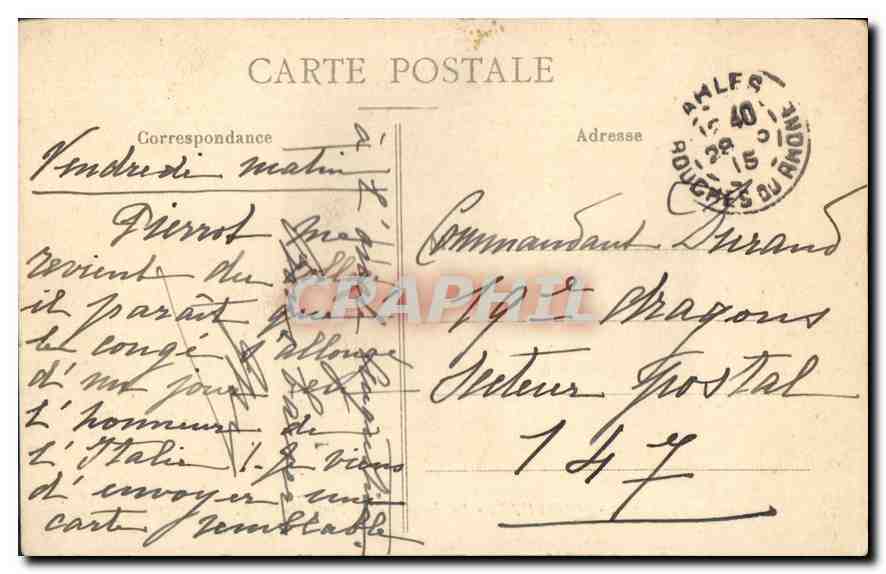 CPA Marseille La Corniche Le Prophete  — Verso