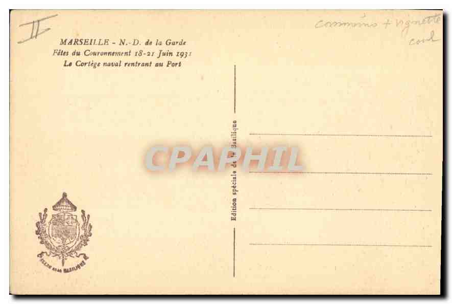 Notre Dame de la Garde — Vue du Vieux Port — Édition spéciale de la Basilique — Reverso