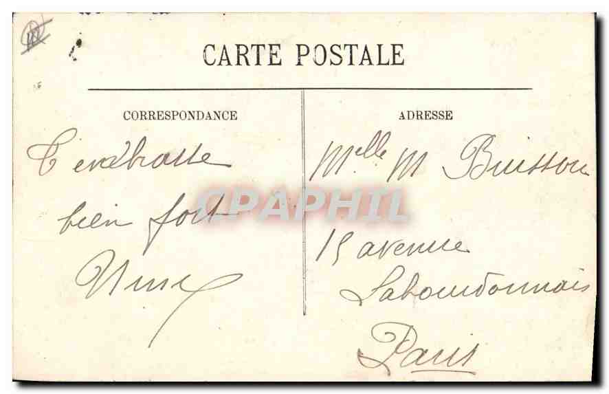 CPA Marseille L'Opera Municipal  — Rückseite