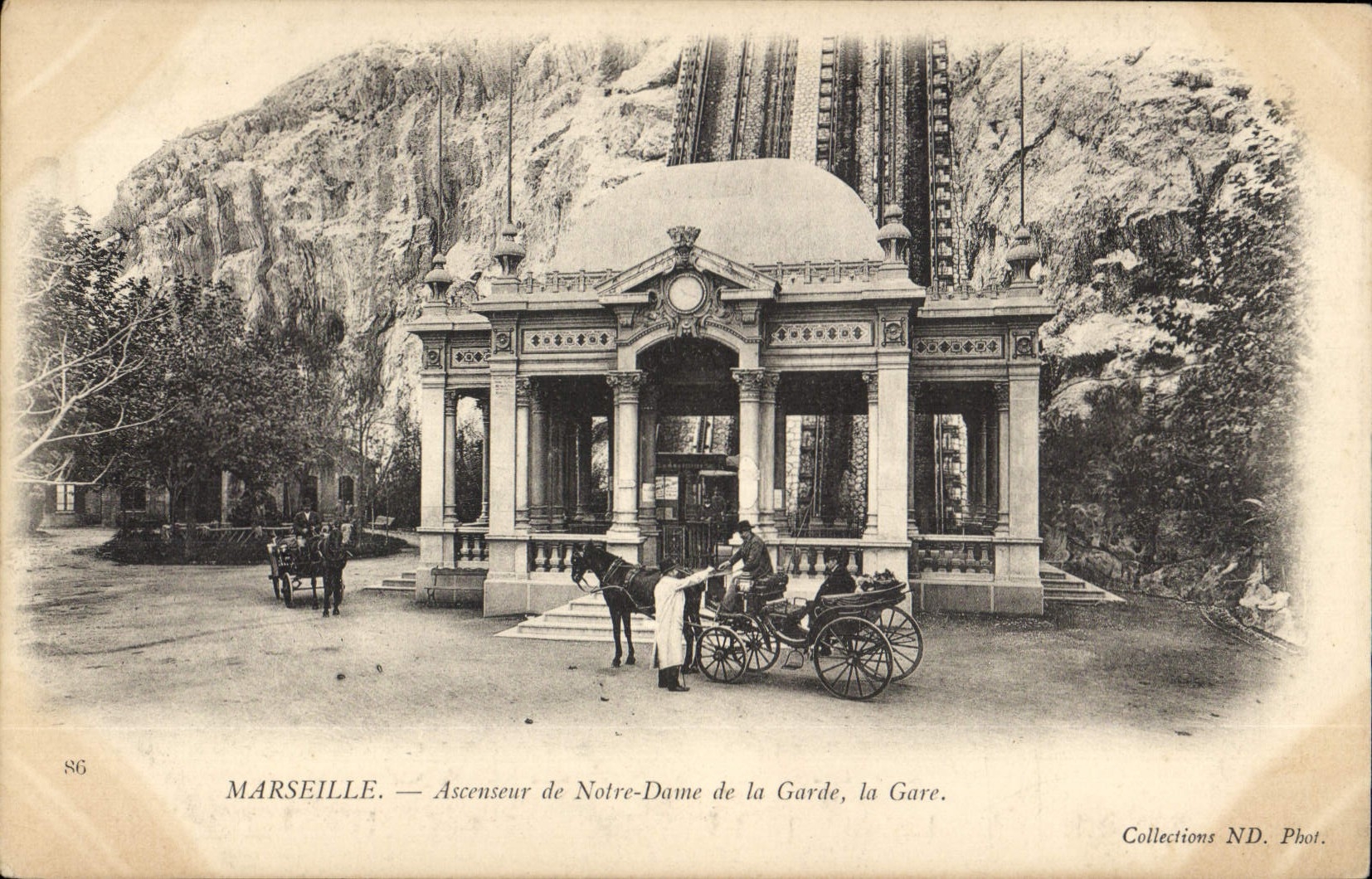 Marseille — Ascenseur de Notre-Dame de la Garde, la Gare — Collections ND. Phot.
