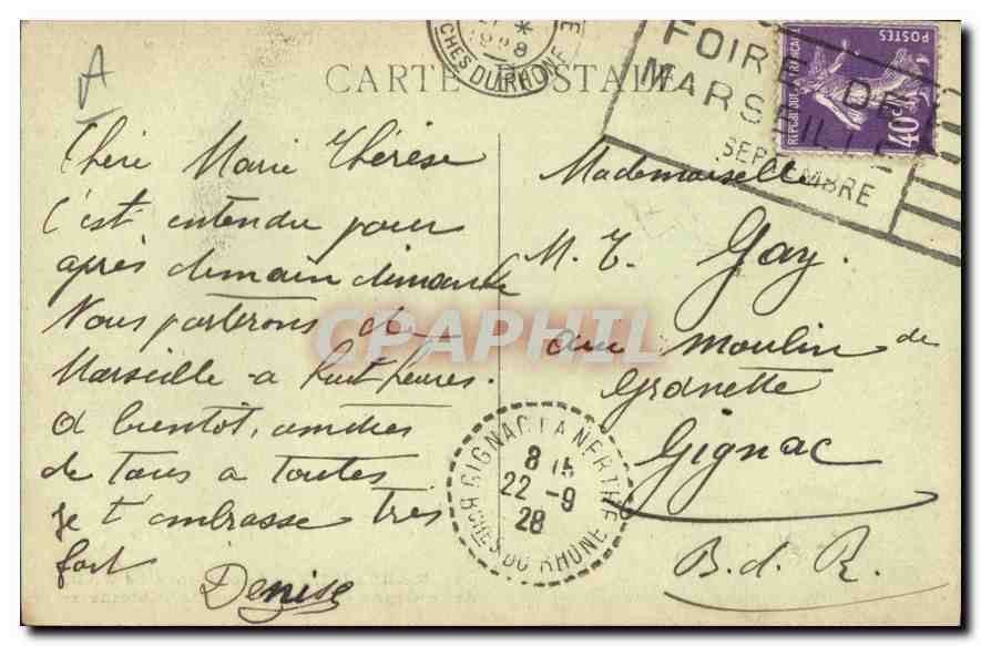 MARSEILLE — Ascenseurs de N.-D. de la Garde — L'arrivée sur la Plateforme — Verso