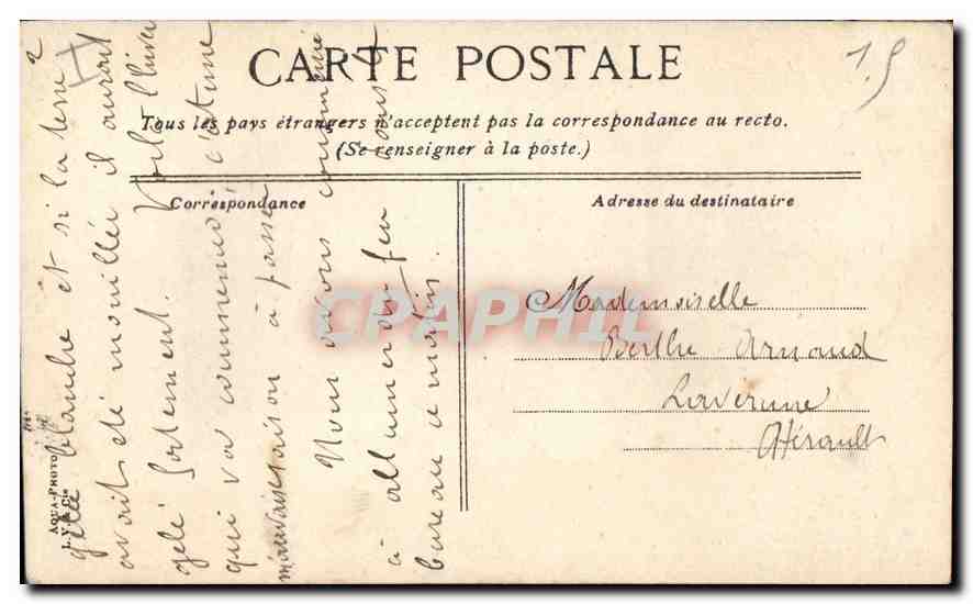 CPA Marseille l'Ascenseur de Notre Dame de la Garde  — Rückseite