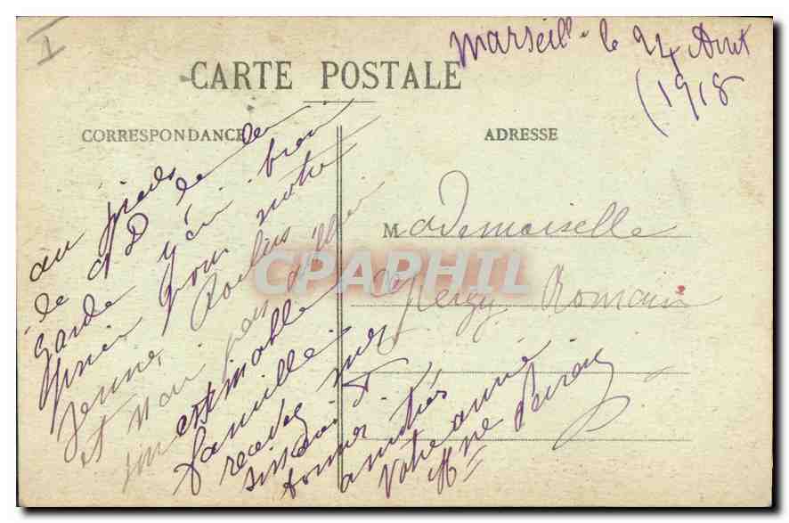 N.-D. de la Garde (Marsella) — Recuerdo — Edición especial de la Basílica, n° XXXXII — Reverso