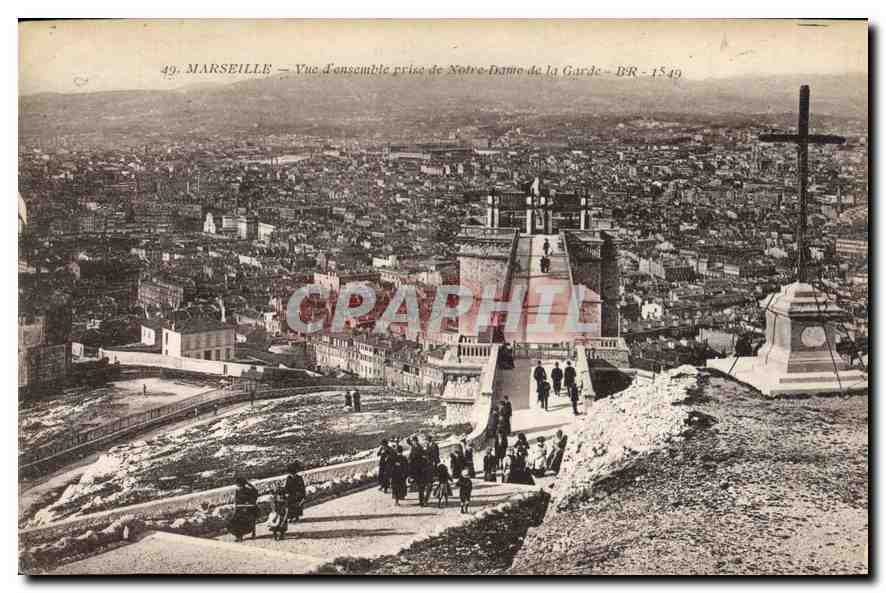 Marsiglia — Vista panoramica presa da Notre-Dame de la Garde — BR - 1549