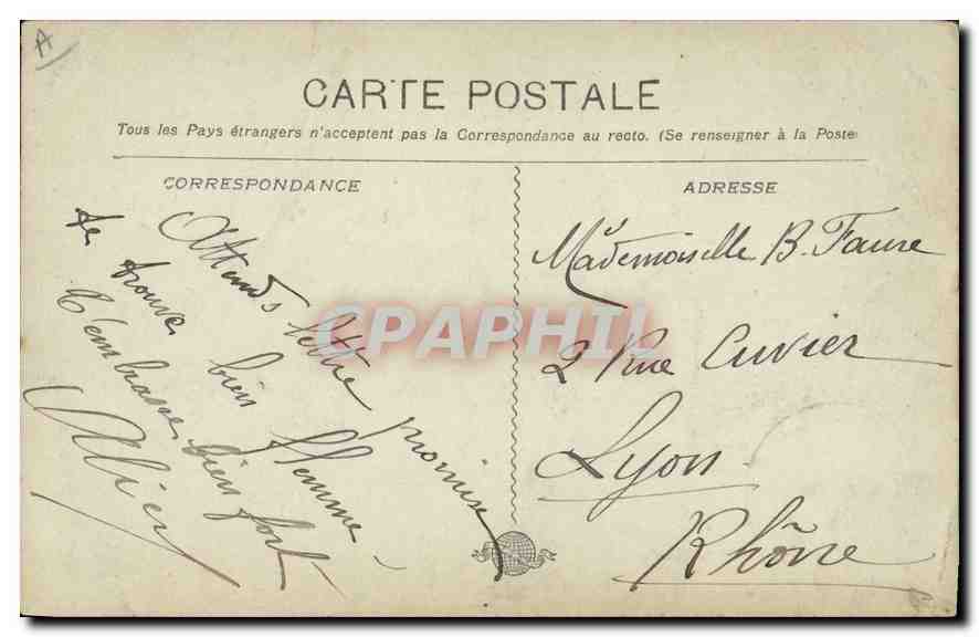 CPA Marseille Les Docks  — Verso