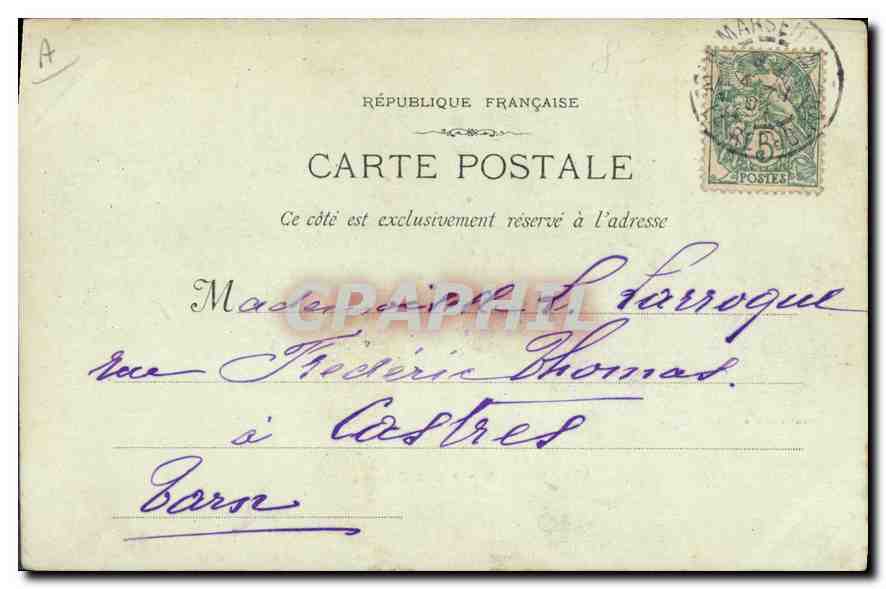 CPA Marseille Les Docks  — Verso