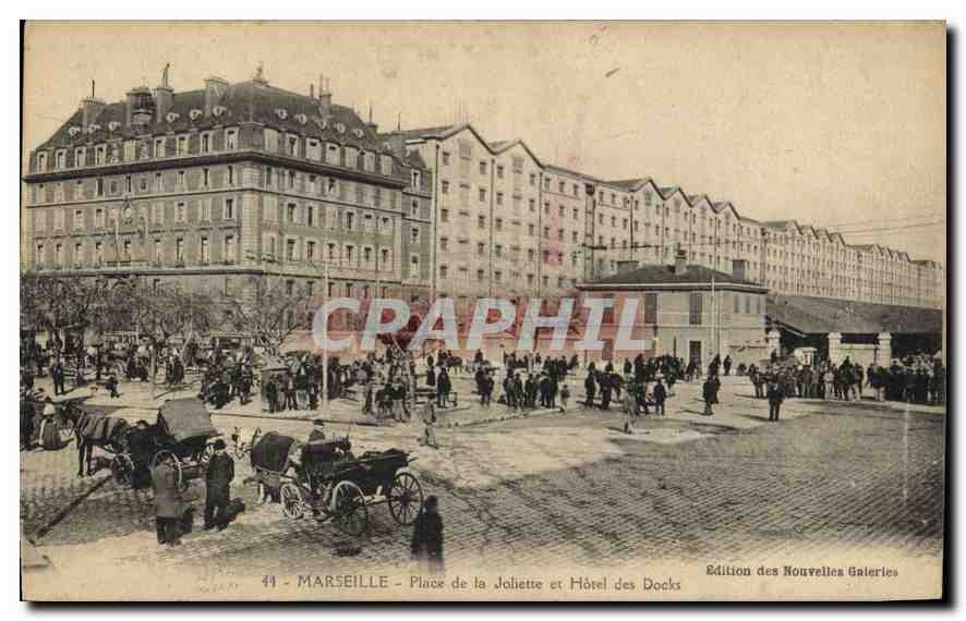 Marseille - Place de la Joliette et Hôtel des Docks — Édition des Nouvelles Galeries, n°44