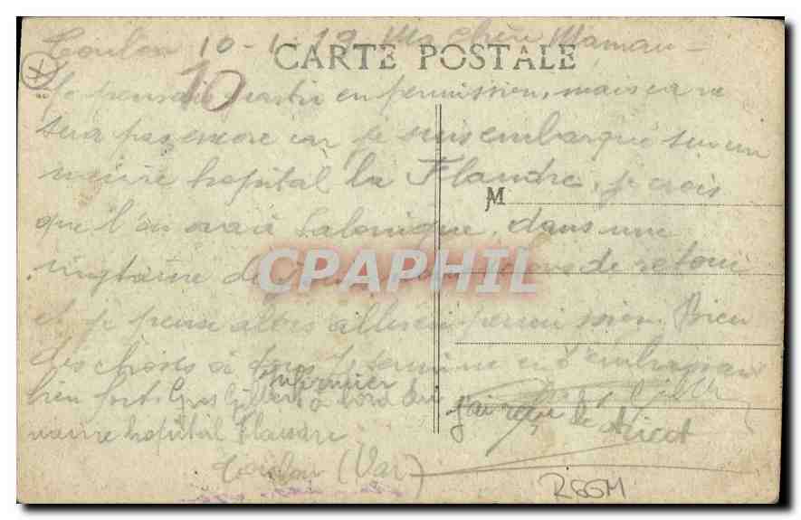 CPA Marseille Les Docks  — Verso