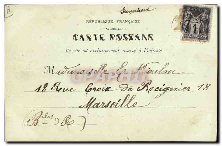 CPA Marseille Les Docks  — Verso