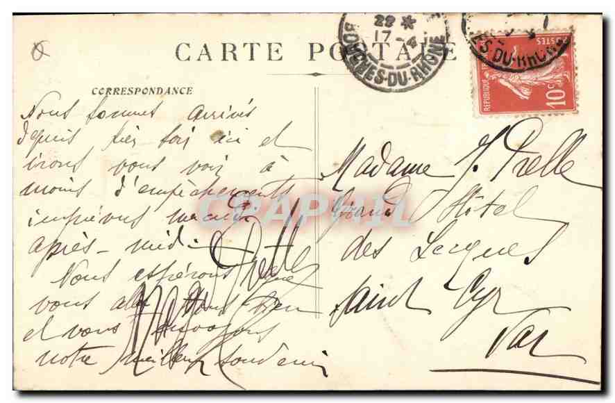 CPA Marseille Le Vieux et N D de la Garde  — Rückseite