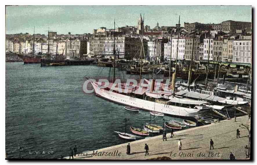 CPA Marseille Le Quai du Port Bateaux