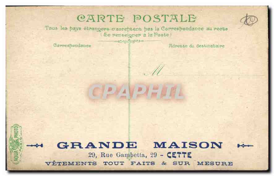 CPA Marseille Le Quai du Port Bateaux — Verso