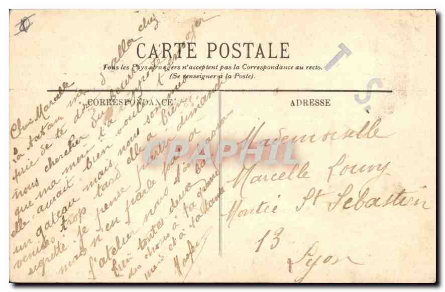 CPA Marseille Un Coin du Vieux Port  — Verso