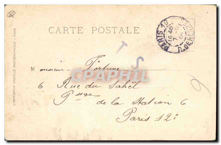 CPA Marseille Le Vieux Port  — Verso