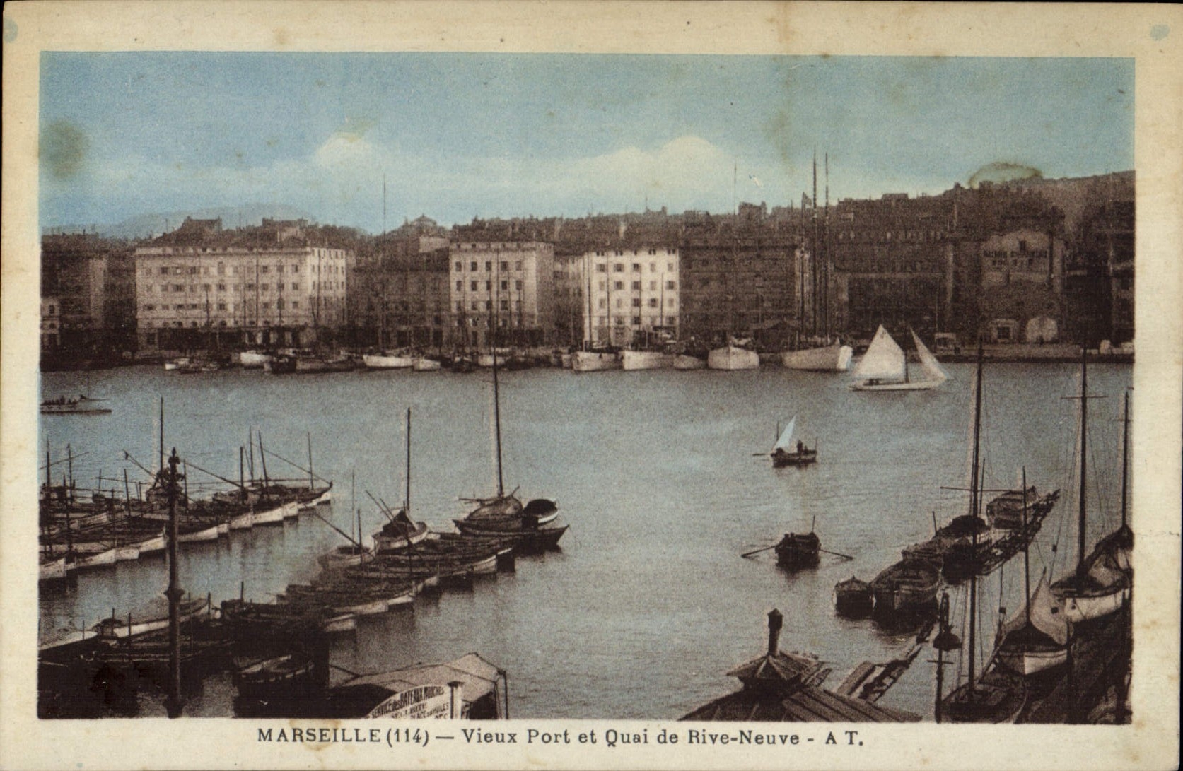 CPA Marseille Vieux Port et Quai de Rive Neuve 