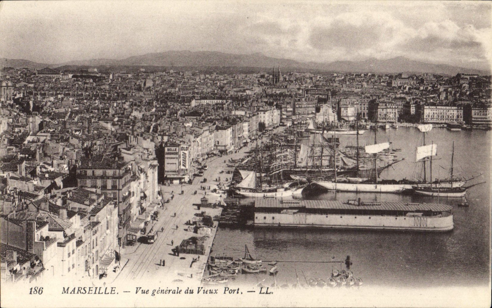Marseille — Vue générale du Vieux Port — LL, n° 186