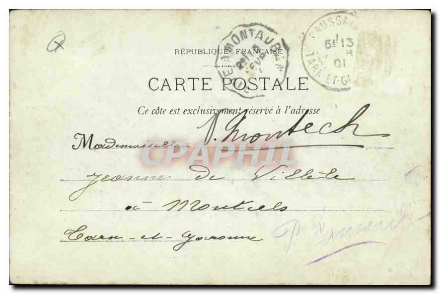 CPA Marseille Entree du Vieux Port  — Verso