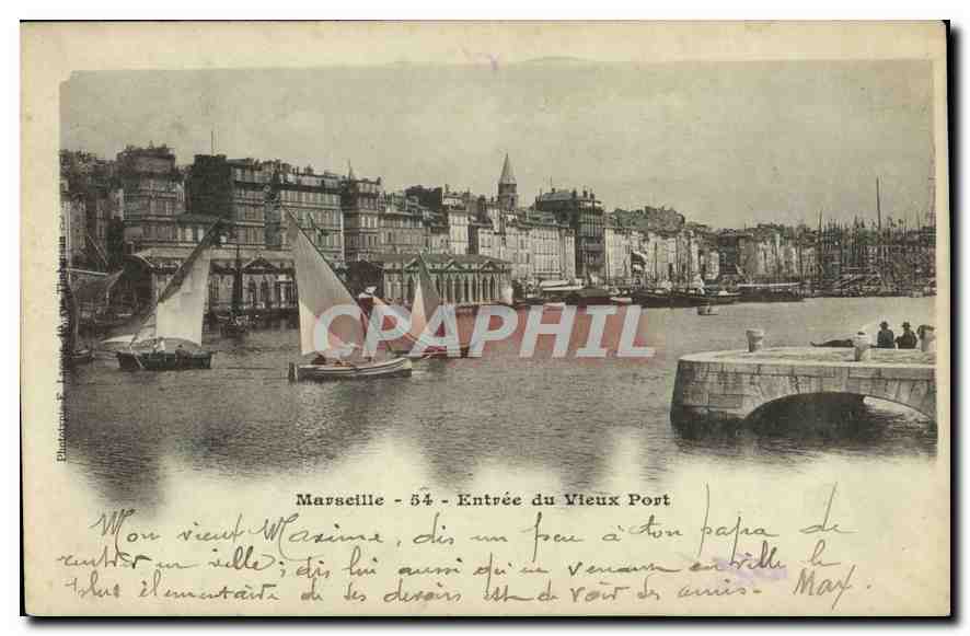CPA Marseille Entree du Vieux Port 