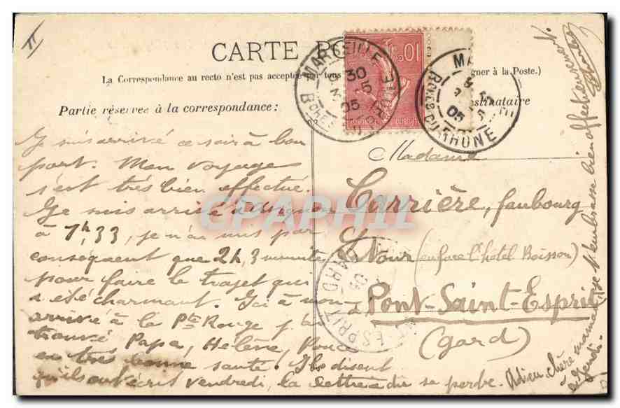Marseille - L'Église des Augustins — vue de la rue avec commerces et bateau — éditeur non identifié, n° de série 30 — Reverso