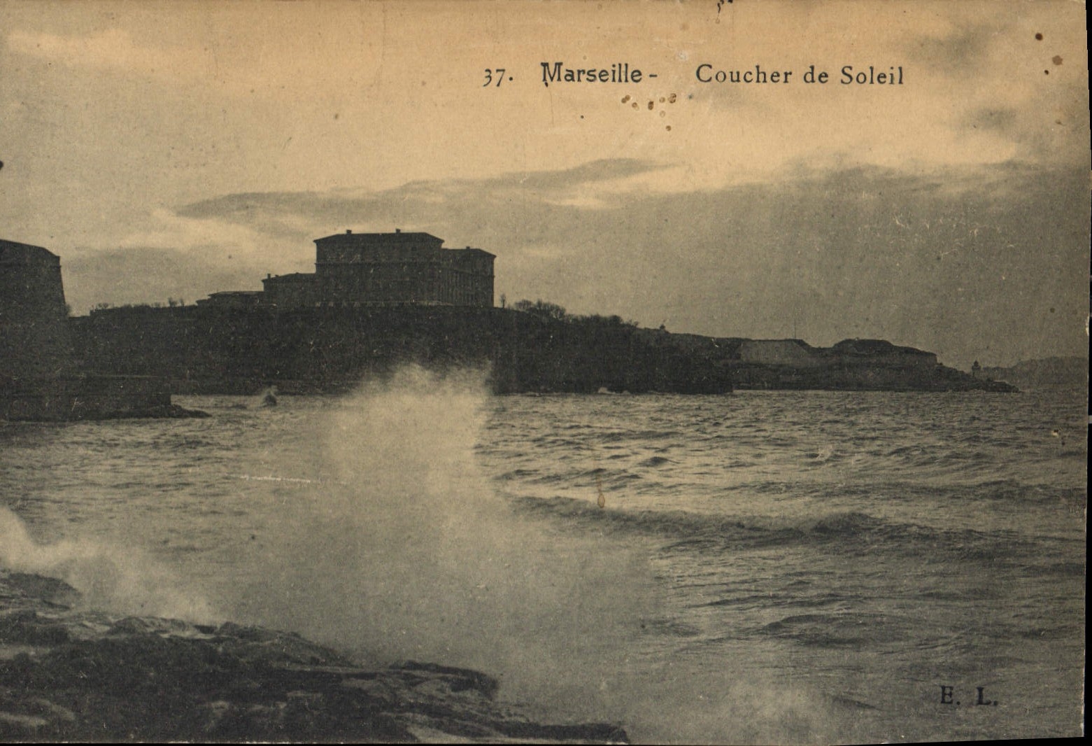 CPA Marseille Coucher de Soleil 