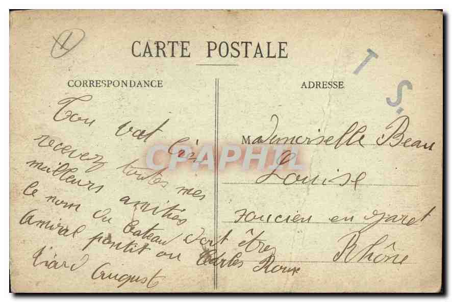 Marseille — Panorama du Quai du Port — Éditeur EL, n°38 — Verso