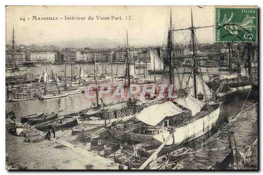 Marseille — Intérieur du Vieux Port — I.C.