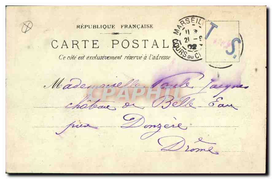 CPA Marseille l'Entree du Vieux Port  — Verso