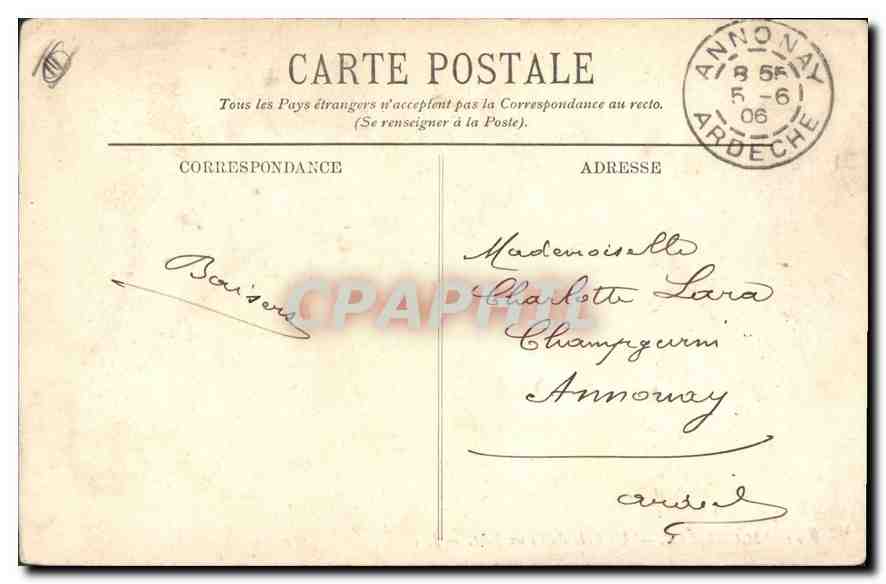 CPA Marseille Un Coin du Vieux Port  — Verso
