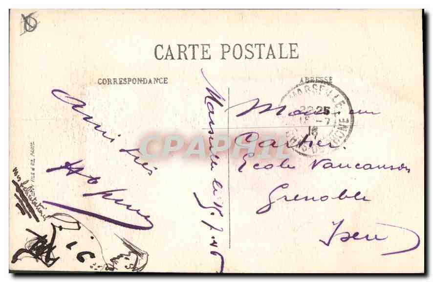 CPA Marseille Rue de la Republique  — Verso