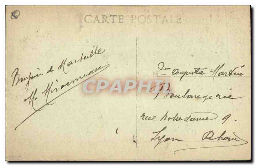CPA Marseille Rue de la Republique  — Verso