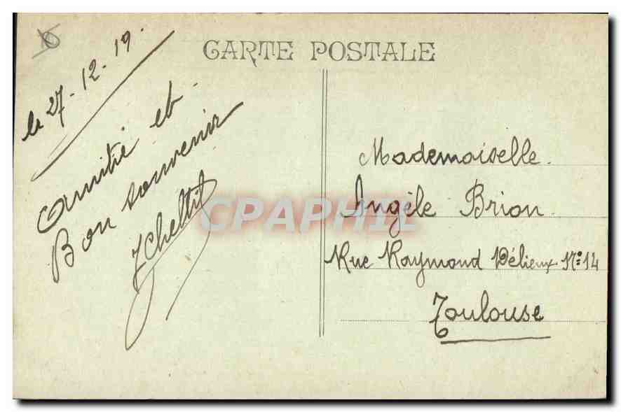 CPA Marseille Rue de la Republique  — Verso