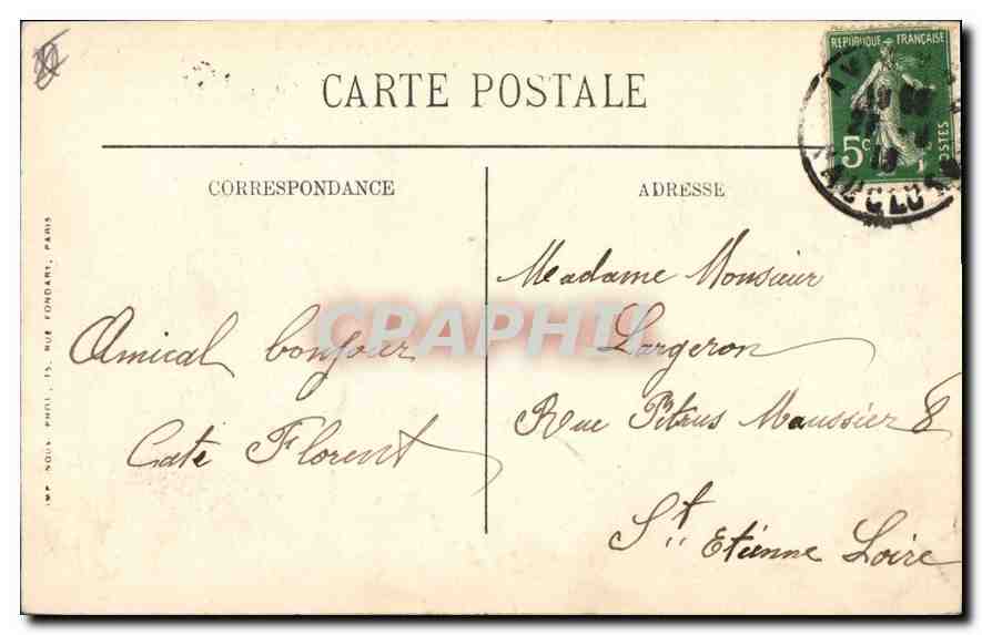 CPA Marseille Le Quai du Port et Rue de la Republique  — Verso