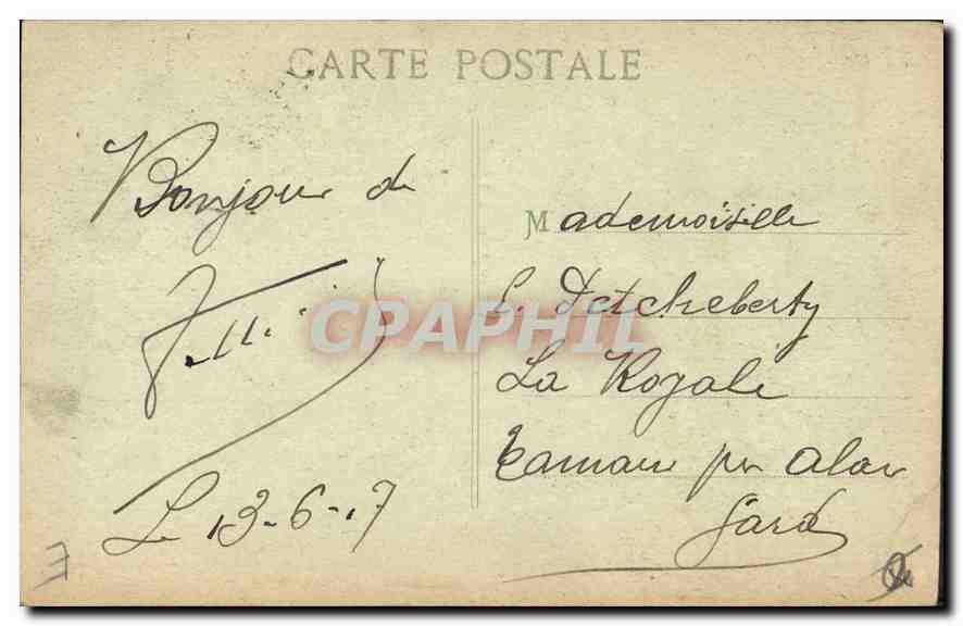 CPA Marseille Rue de la Republique  — Verso