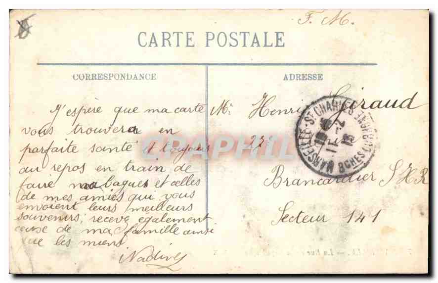 CPA Marseille La Rue de la Republique  — Rückseite