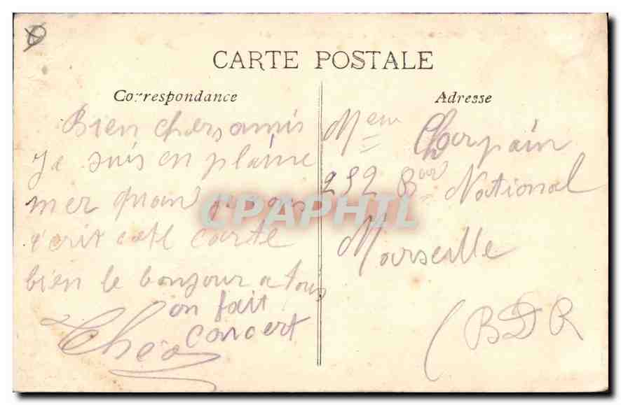 CPA Marseille Rue de la Republique  — Verso