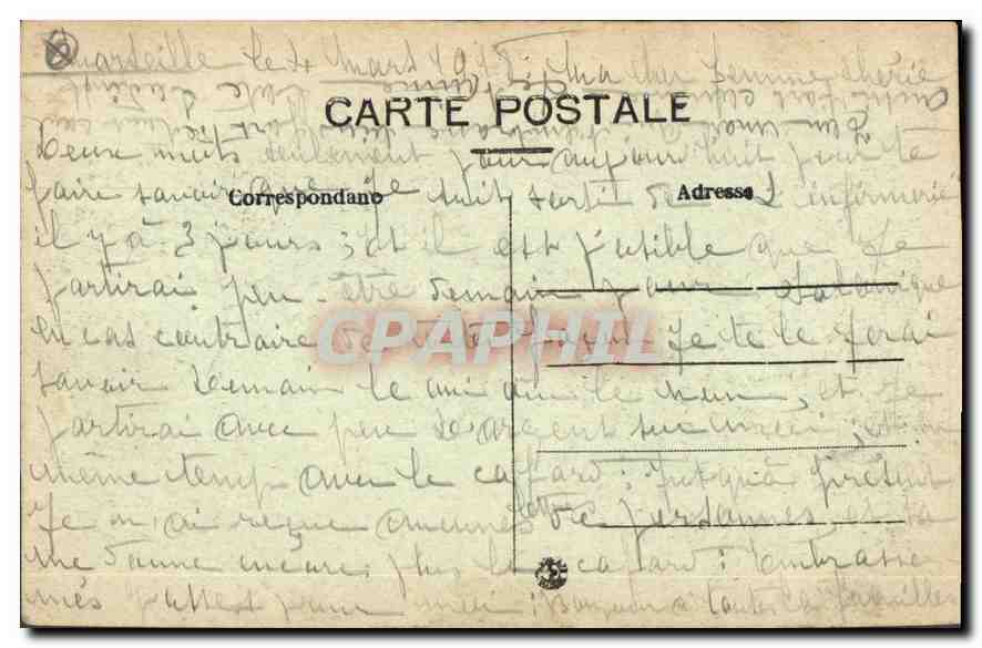 CPA Marseille Rue de la Republique  — Verso