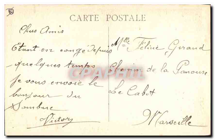 CPA Marseille Rue de la Republique  — Verso