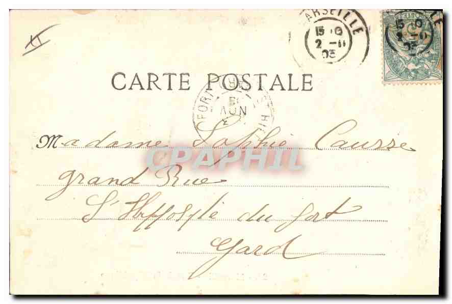 CPA Marseille Rue de la Republique  — Verso