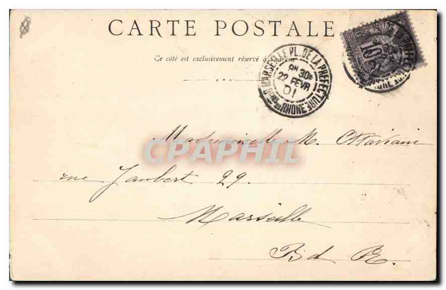CPA Marseille La Rue de la Republique  — Rückseite