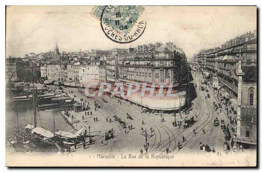CPA Marseille La Rue de la Republique 