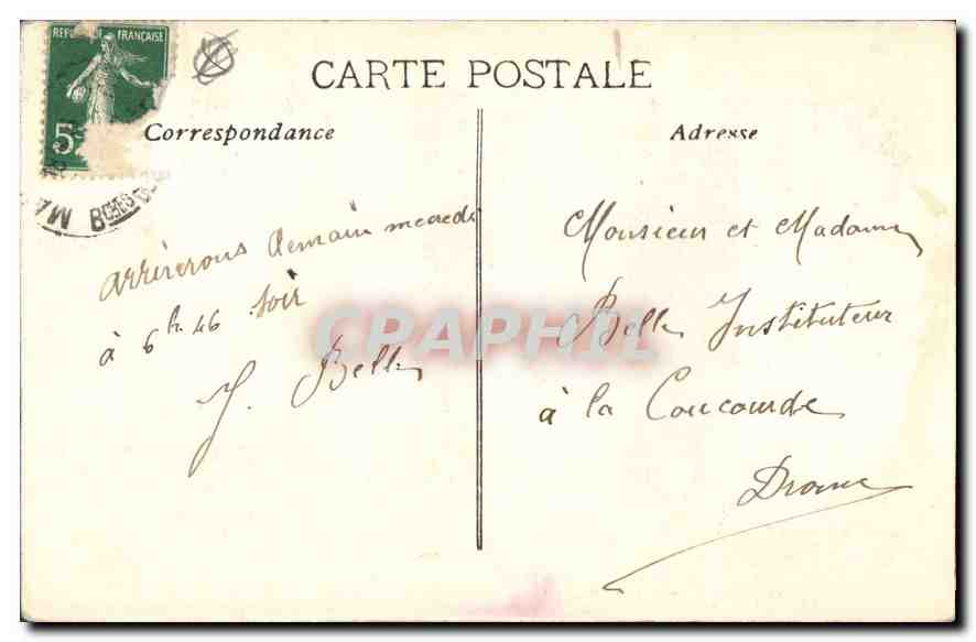 CPA Marseille Rue de la Republique  — Verso